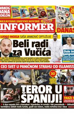 Informer - broj 1618, 19. avg 2017.