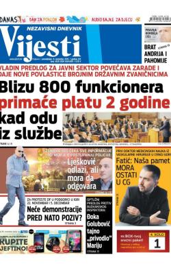 Vijesti - broj 6331, 9. nov 2015.