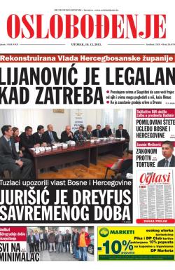 Oslobođenje - broj 24.070, 10. dec 2013.
