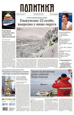 Politika - broj 40262, 9. jan 2026.