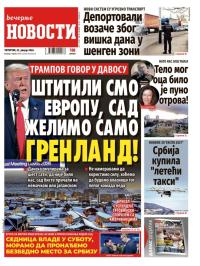 Večernje novosti - broj 5623, 22. jan 2026.