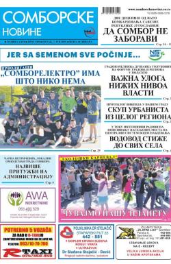 Somborske novine - broj 3389, 7. jun 2019.