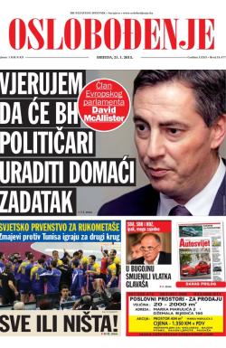 Oslobođenje - broj 24.477, 21. jan 2015.