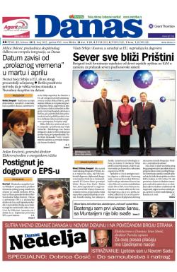 Danas - broj 5625, 22. feb 2013.