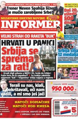 Informer - broj 1299, 5. avg 2016.