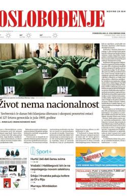 Oslobođenje - broj 25.010, 11. jul 2016.