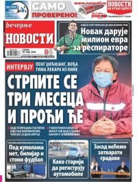 Večernje novosti - broj 3556, 28. mar 2020.