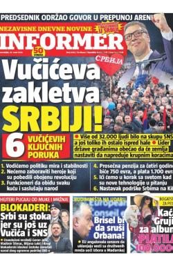 Informer - broj 4238, 23. mar 2026.