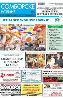 Somborske novine - broj 3240, 29. jul 2016.