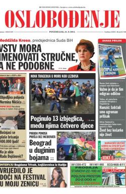Oslobođenje - broj 24.720, 21. sep 2015.