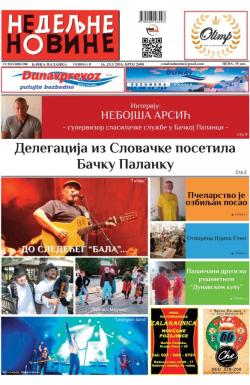 Nedeljne novine, B. Palanka - broj 2600, 16. jul 2016.