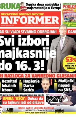 Informer - broj 495, 16. dec 2013.