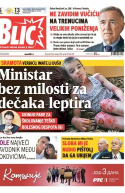 Blic - broj 6714, 22. okt 2015.