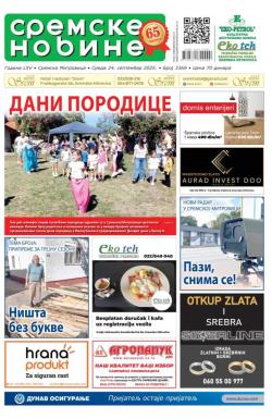 Sremske Novine - broj 3369, 24. sep 2025.