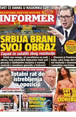 Informer - broj 3681, 23. maj 2024.