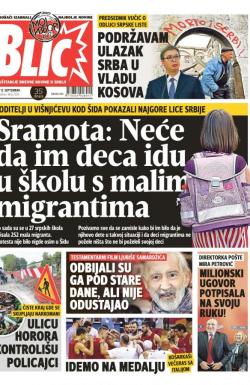 Blic - broj 7393, 13. sep 2017.