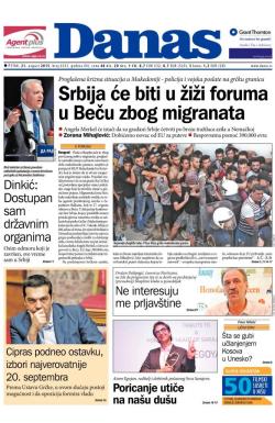 Danas - broj 6535, 21. avg 2015.