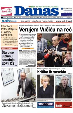 Danas - broj 5840, 25. sep 2013.