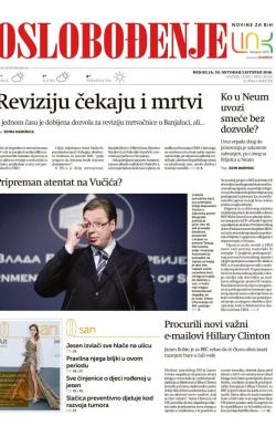 Oslobođenje - broj 25120, 30. okt 2016.