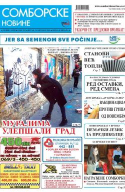 Somborske novine - broj 3251, 14. okt 2016.