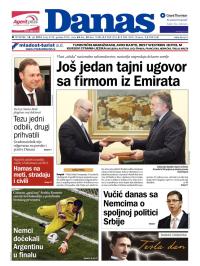 Danas - broj 6128, 10. jul 2014.