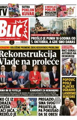 Blic - broj 7773, 5. okt 2018.
