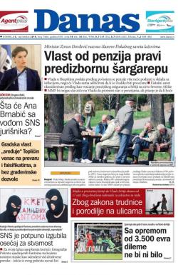 Danas - broj 7666, 25. sep 2018.
