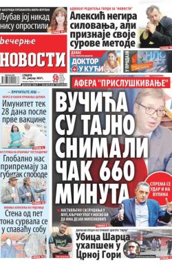 Večernje novosti - broj 3842, 23. jan 2021.