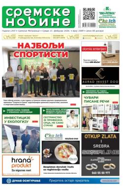 Sremske Novine - broj 3389, 11. feb 2026.