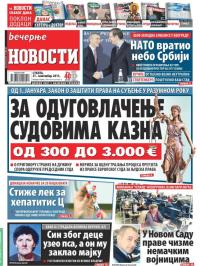 Večernje novosti - broj 1720, 21. nov 2015.
