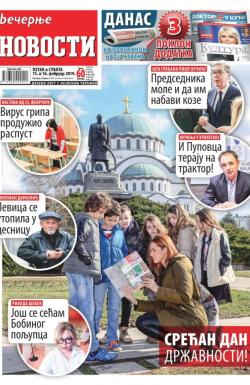 Večernje novosti - broj 3159, 15. feb 2019.