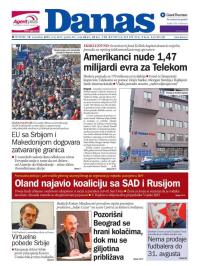 Danas - broj 6625, 19. nov 2015.