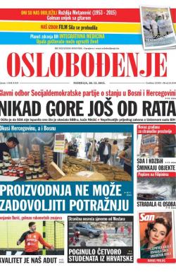 Oslobođenje - broj 24.810, 20. dec 2015.