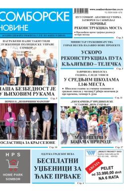 Somborske novine - broj 3598, 9. jun 2023.