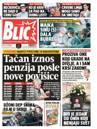 Blic - broj 7801, 2. nov 2018.