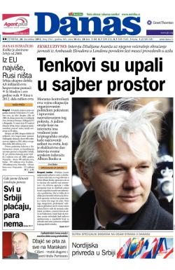 Danas - broj 5561, 20. dec 2012.