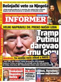 Informer CG - broj 1424, 29. dec 2016.