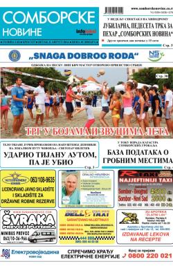 Somborske novine - broj 3137, 8. avg 2014.