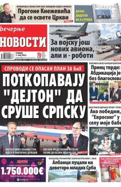 Večernje novosti - broj 4296, 3. maj 2022.