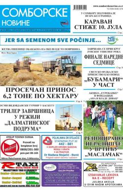 Somborske novine - broj 3341, 6. jul 2018.