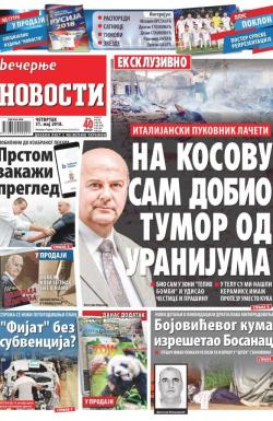 Večernje novosti - broj 2982, 31. maj 2018.