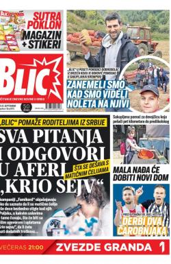 Blic - broj 8115, 21. sep 2019.