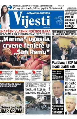 Vijesti - broj 5878, 8. avg 2014.
