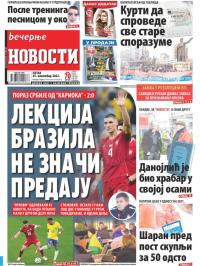 Večernje novosti - broj 4501, 25. nov 2022.