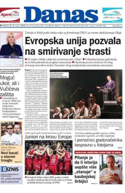 Danas - broj 7616, 6. avg 2018.