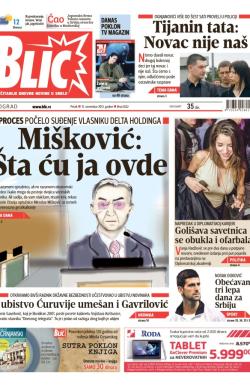 Blic - broj 6022, 15. nov 2013.