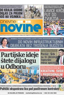 Dnevne novine - broj 2550, 9. dec 2019.