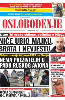 Oslobođenje - broj 24.761, 1. nov 2015.