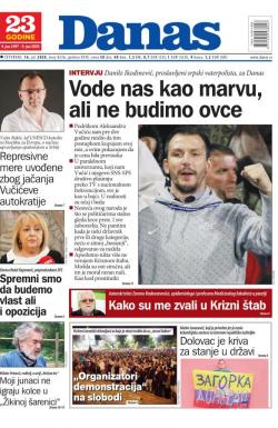 Danas - broj 8326, 16. jul 2020.