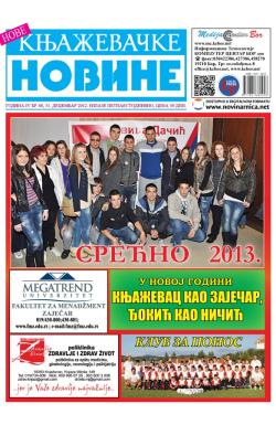 Nove knjaževačke novine - broj 68, 31. dec 2012.